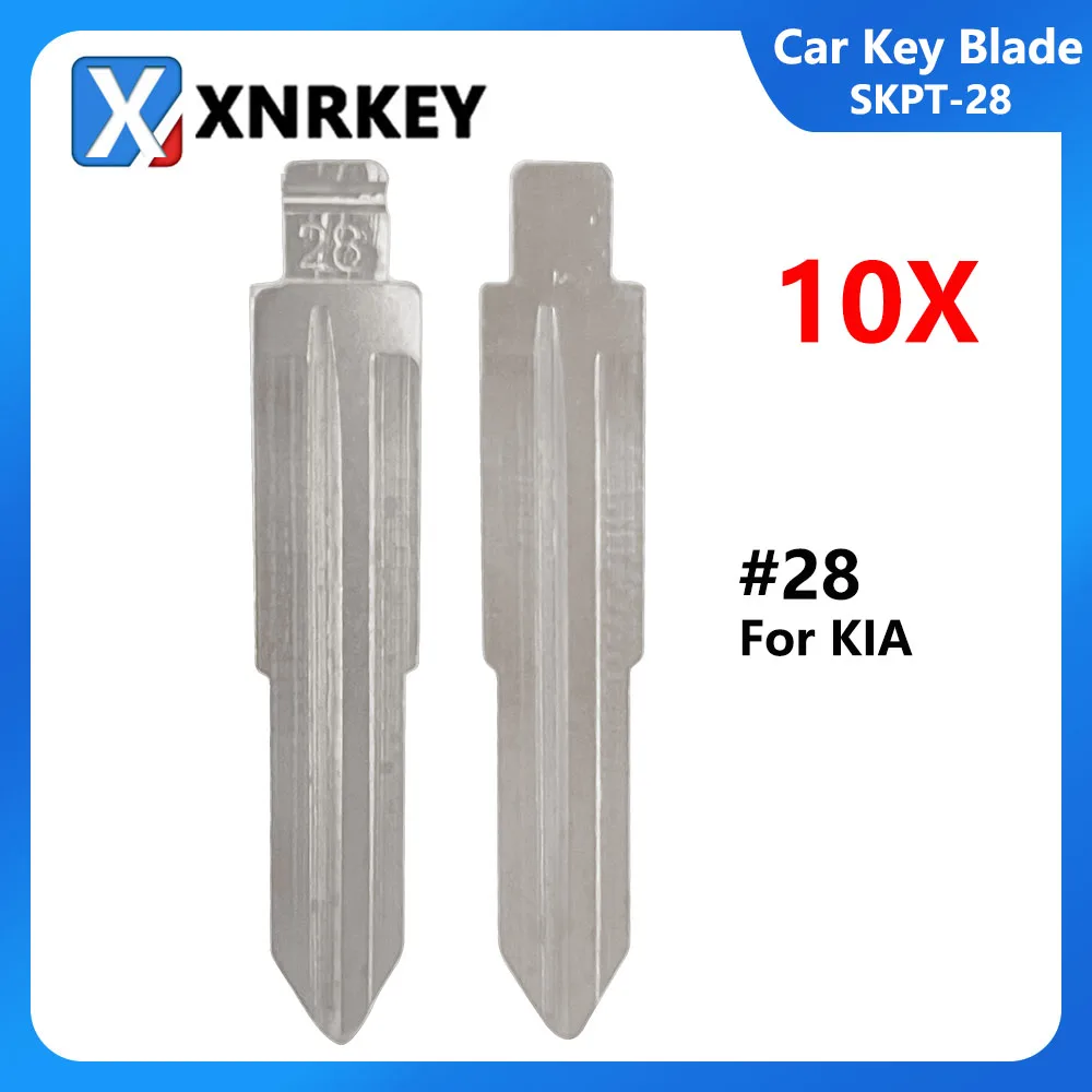 XNRKEY 10 шт./лот металлическая пустая НЕОБРАБОТАННАЯ флип KD VVDI ключ лезвие #28 для Kia
