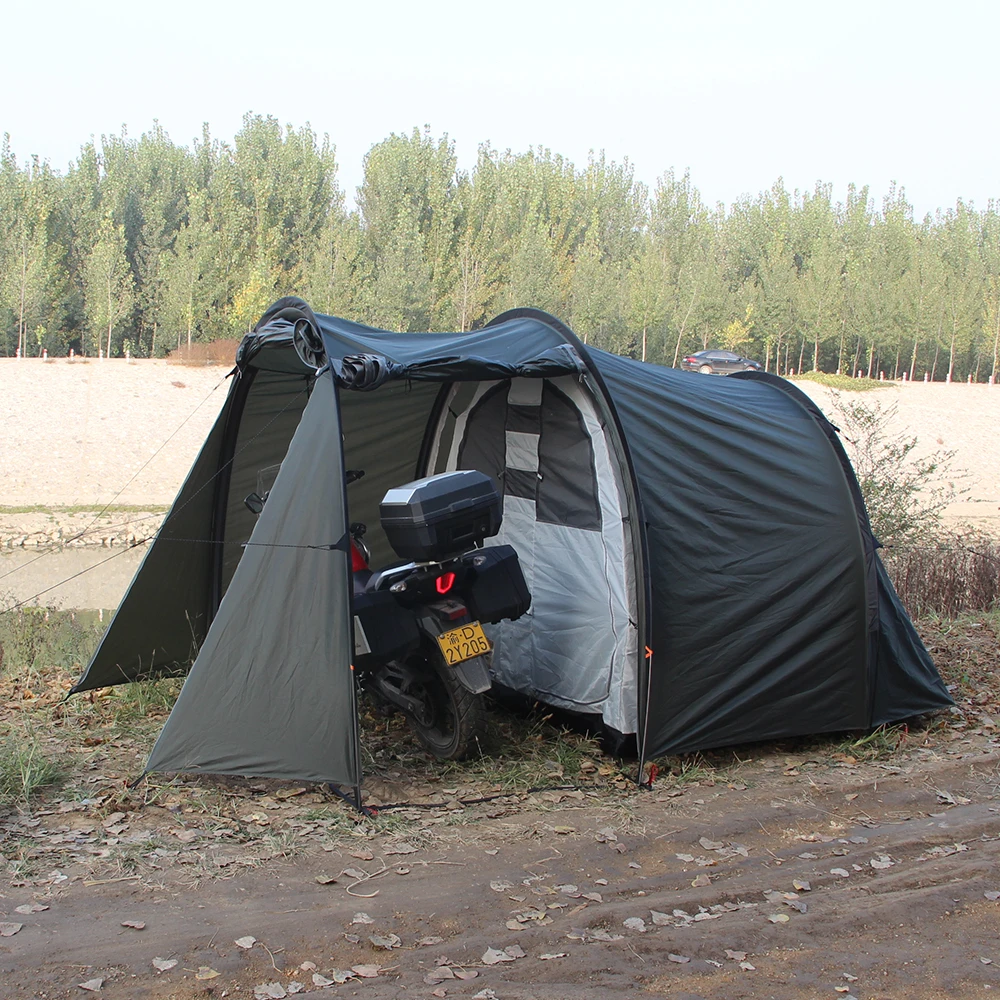 

Motorcycle shelter tent outdoor bike cover camper shelter motorcycle tent