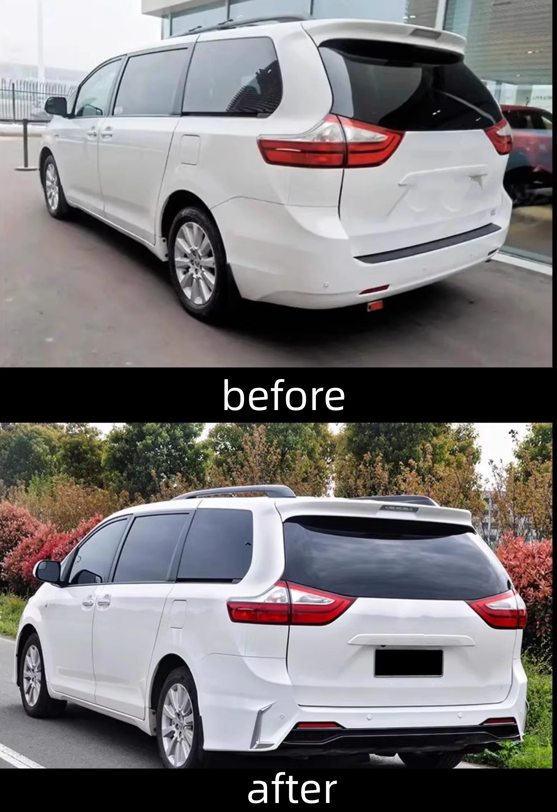 Передний задний бампер в сборе капот двигателя для Toyota Sienna 2011-2020 новый стиль