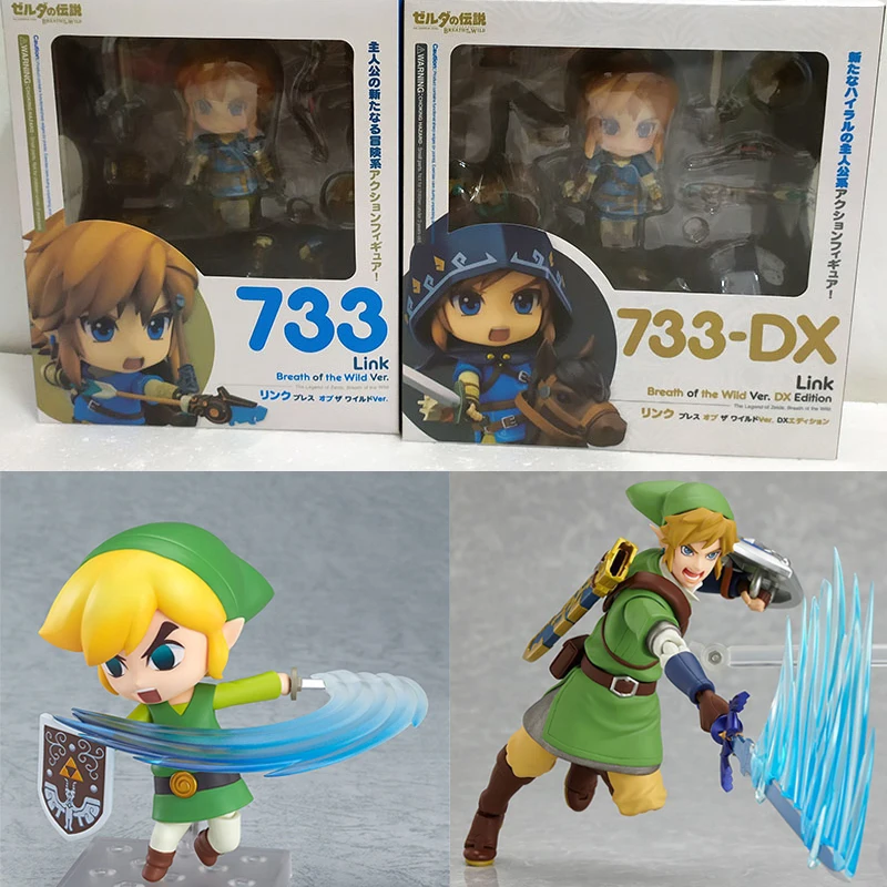 Nendoroid The Legend of Zelda Figure Breath of the Wild 733 413 Edition Deluxe Figma 153 Sky Sword Link Zelda Action Figures Toy