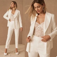 four seasons new womens suits custom slim fit office formal business casual uniforms blazer tops and pants 2 pieces