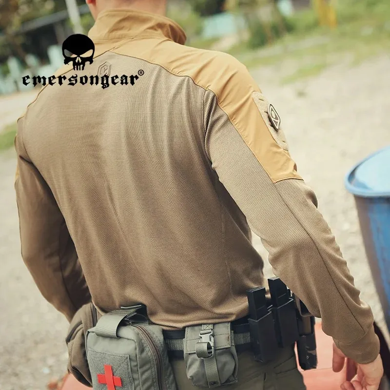 Фото EMERSON голубая этикетка тактическая UMP Frogmen футболка Охота страйкбол Туризм Сращивание боевые рубашки с длинным рукавом вышивка 9537 №2