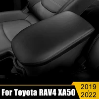 pu leather car interior armrests storage box cover case decoration for toyota rav4 xa50 2019 2020 2021 2022 rav 4 accessories