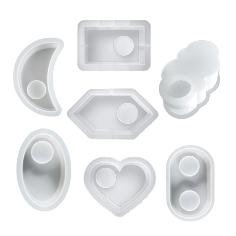 

Tealight Candle Holder Resin Mold,Moon Candlestick Epoxy Casting Silicone Mold Fast Reach