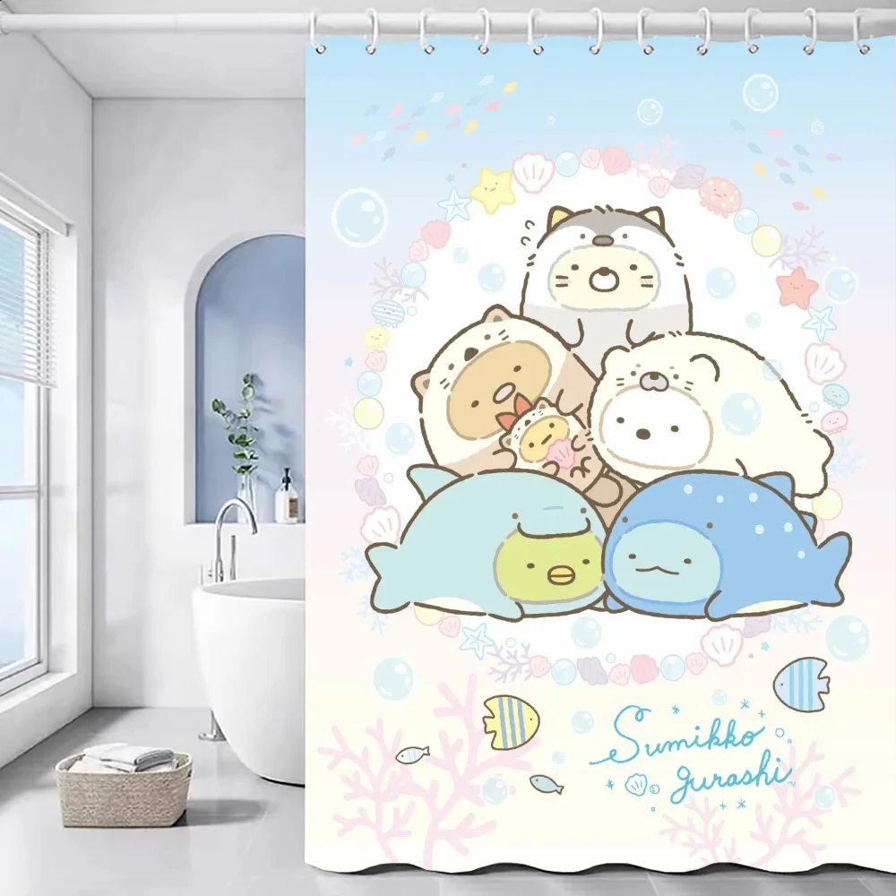 Sumikko Gurashi Занавеска Для Душа Водонепроницаемая В Европейском Стиле Из