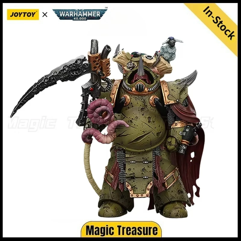 Фото Доставка в течение 24 часов: JOYTOY Warhammer 40K Death Guard Deathshroud Terminator 2 с перчатками Manreaper и Plaguespurter, масштаб 1/18 №2