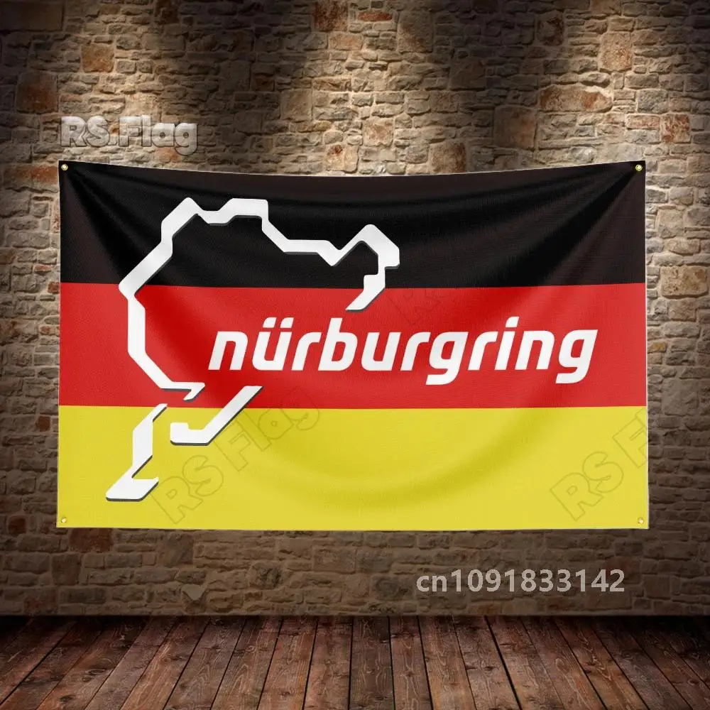 3x5 футов Флаг Нюрбургринга Полиэстеровые печатные автомобильные флаги для