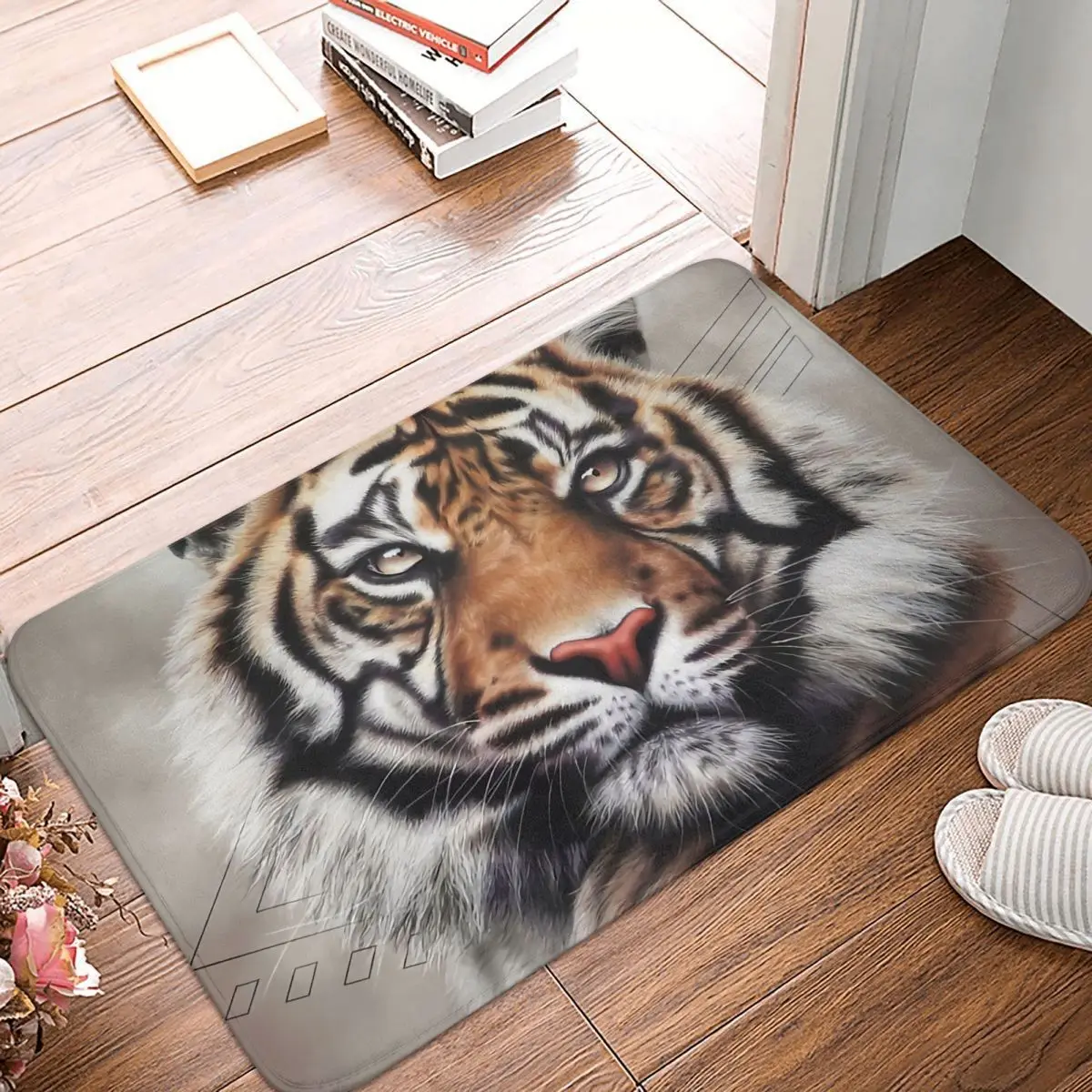

Tiger Animal Lover Non-slip Doormat Kitchen Mat KATECHEO Hallway Carpet Entrance Door Rug Bedroom Decorative