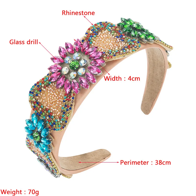 Роскошная повязка на голову Стразы в стиле барокко модные аксессуары для волос