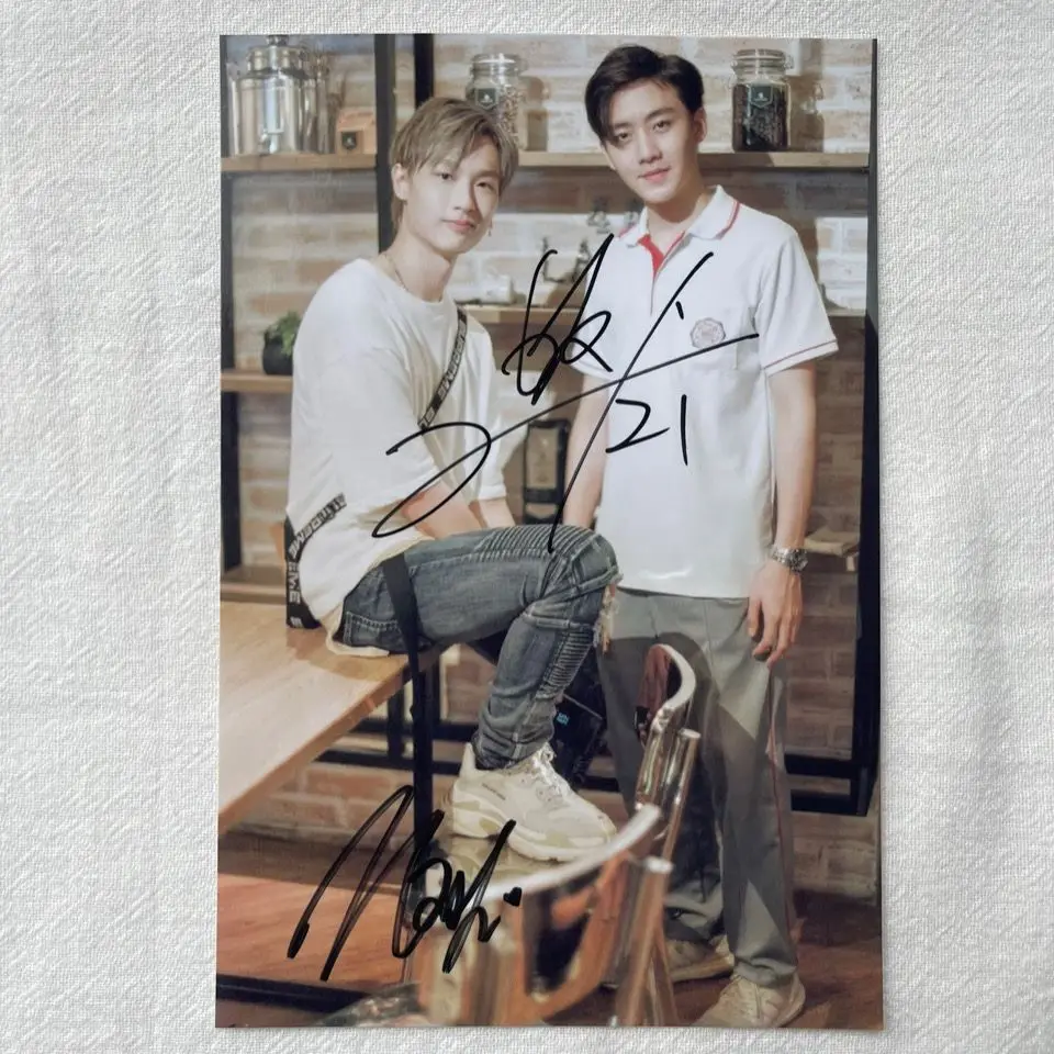 Фото с надписью «Love By Chance MarkGun Chen Ruishu Chen Zhiting Couple», 6 дюймов