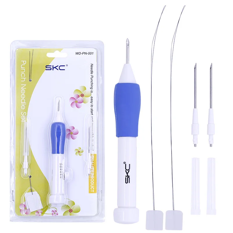 

1Pcs Magic Embroidery Pen DIY Crafts Magic Embroidery Pen Set DIY 3 Interchangeable Punch Needle Sewing Accessories