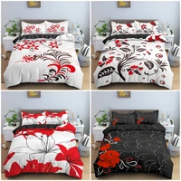 23pcs 3d flowers pattern duvetquilt cover set soft cozy bedding set bedroom decor queen king full bedclothes with pillowcase