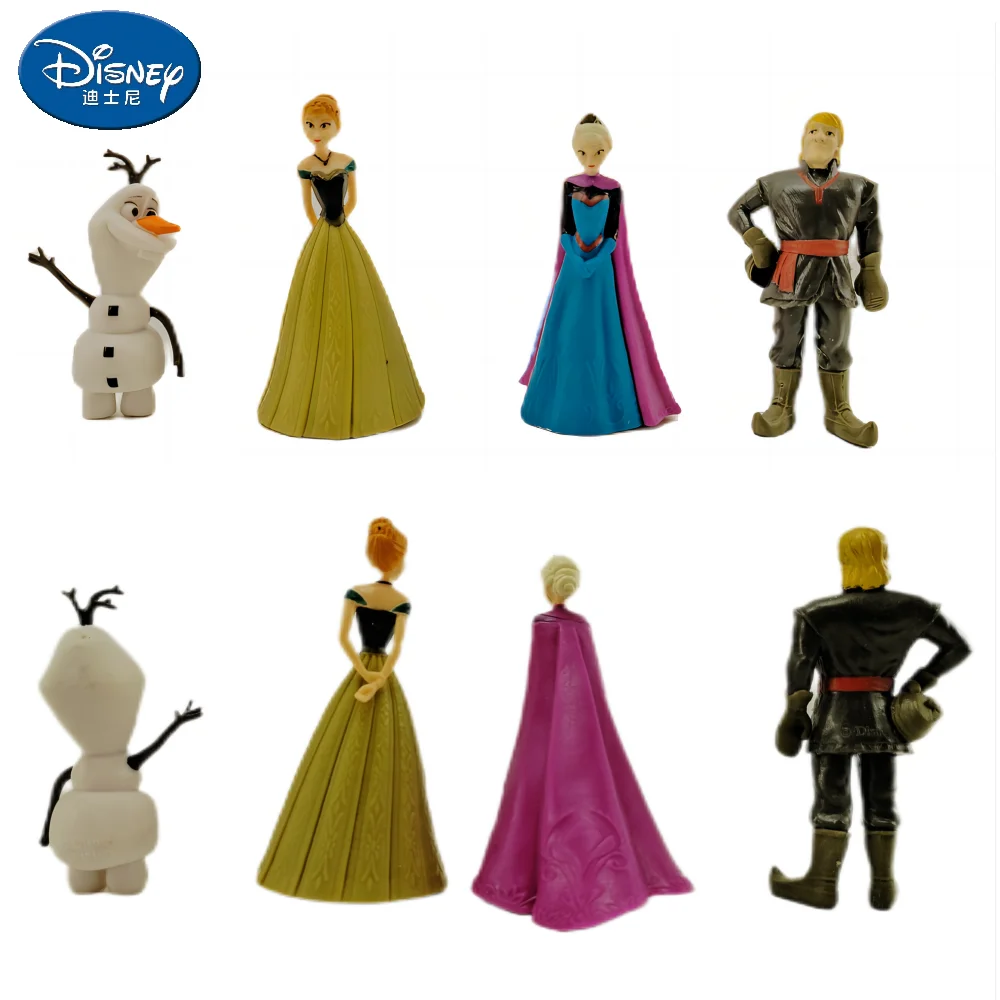 Original Disney Figurines Anime Frozen Toy Story Action Figures Elda Anna Princess Kids Toys Birthday Christmas Gifts