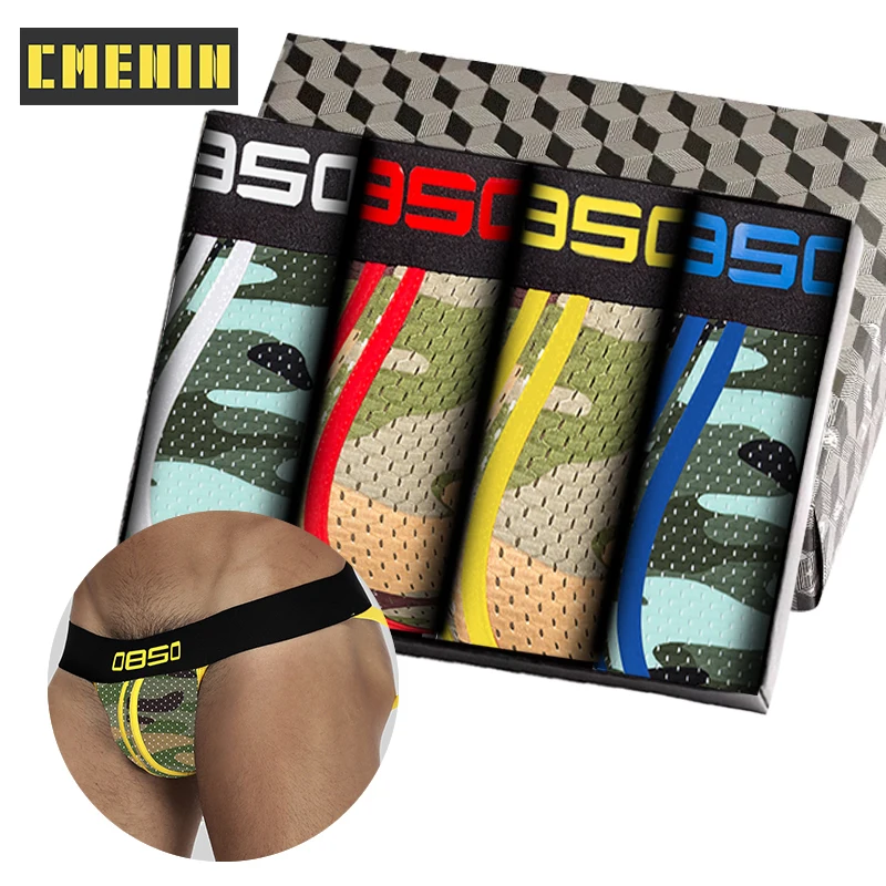 

4Pcs Cotton Men's Thong And G String Men's Panties Quick Dry Stringi Gay Sexy Underwear Man Jockstrap Underpants New Ar