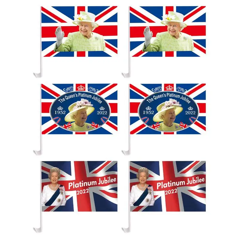 

Queen Elizabeth Flag Hand Waving Flag Commemoration Of The Queen UK Decorative Car Accessories In Memory Of Queen Elizabeth II