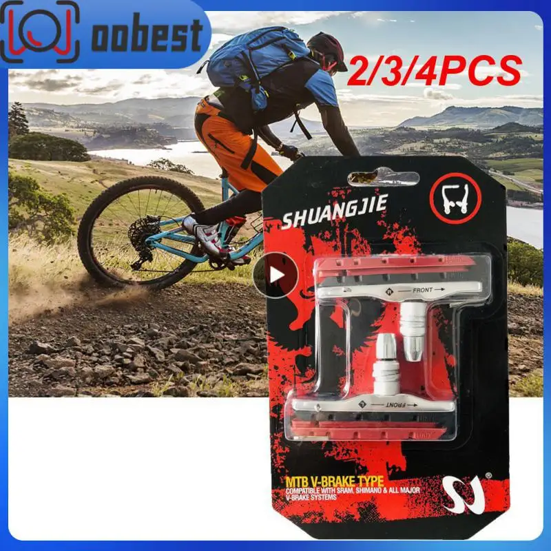 

2/3/4PCS Thickness Wear Resistance Riding Accessories High-grade Rubber Mountain Bike Brake Pads V-shaped Bike Part