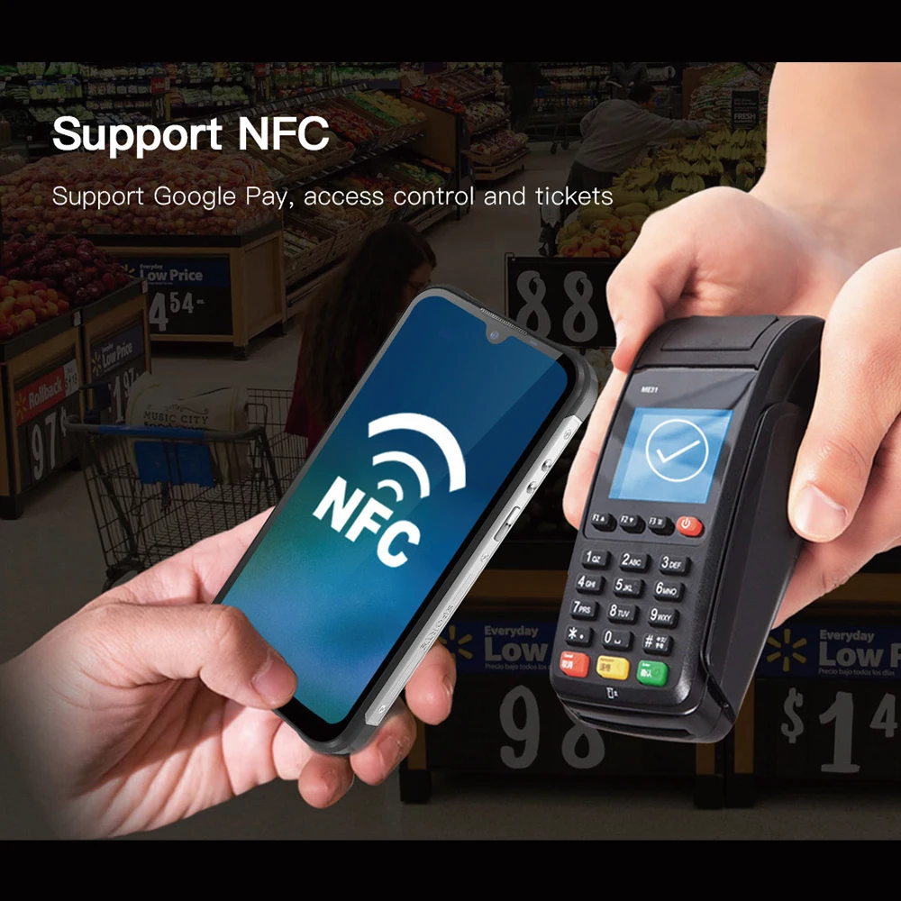 UNIWA W555 Android 12 4G Cellphone 5.71 Inch 3GB 32GB MT6761 Quad Core Mobile Phone 13MP Rear Camera 4000mA NFC Smartphone