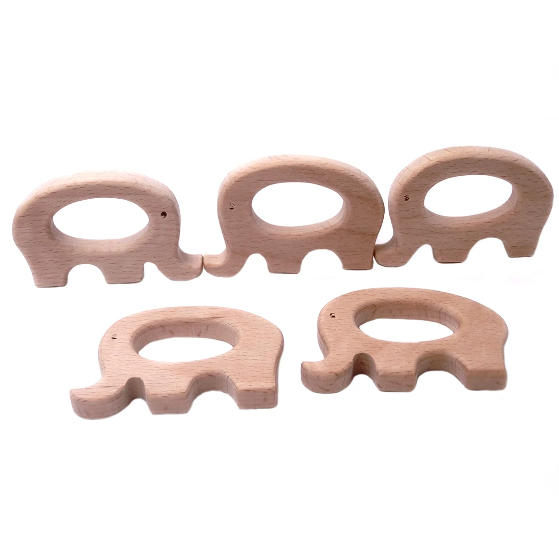 ABCPICK 50 шт. деревянный слон из бука деревянная Персонализированная подвеска