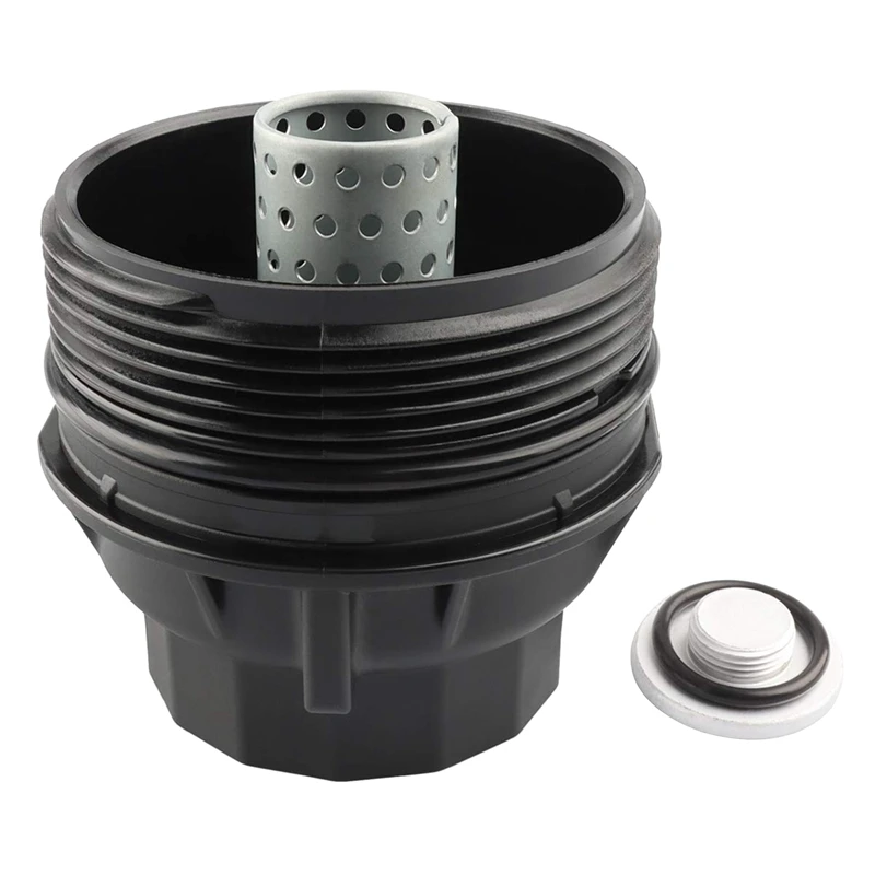 

Oil Filter Housing Cap Assembly with Oil Plug, Replace 15620-36020, 15620-36010, 15643-31050 for Toyota Lexus Sienna-boom
