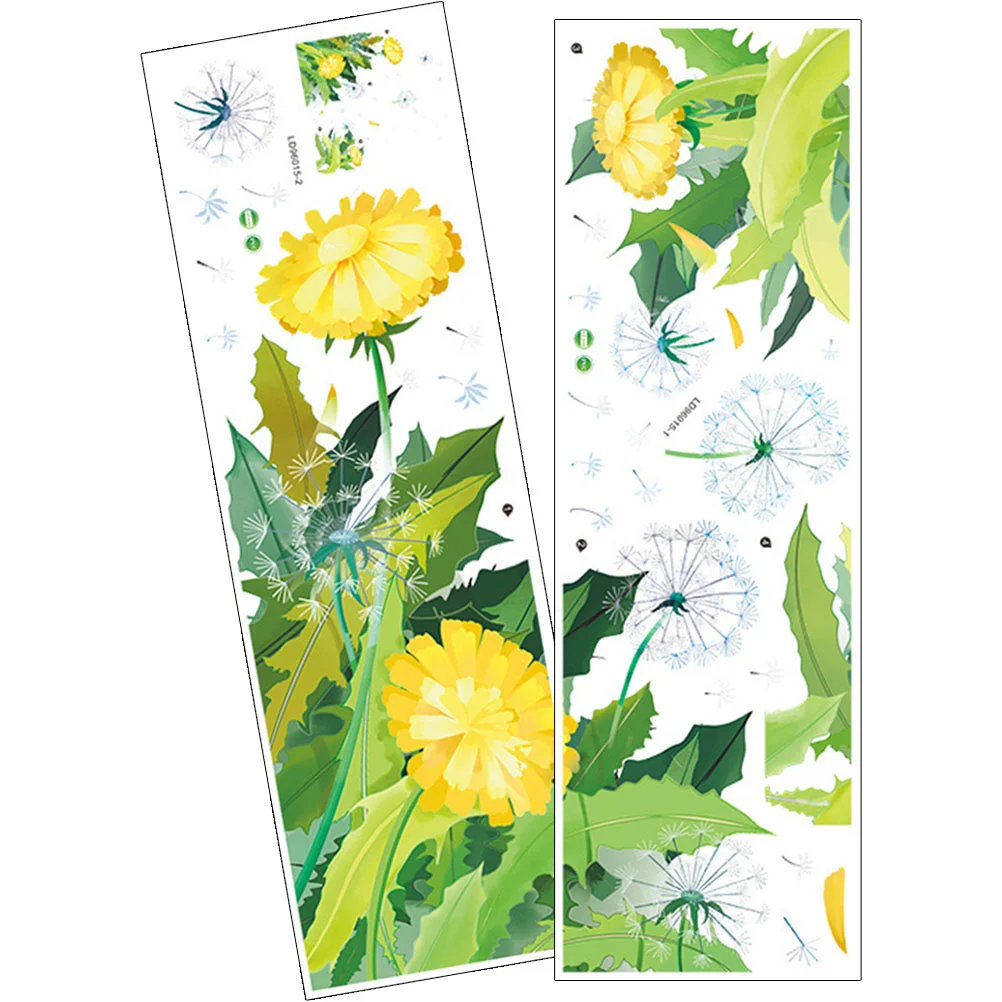 

Wall Stickers Decals Sticker Flower Dandelion Floral Stickroom Peel Decalremovable Decorativeadhesive Diy Decor Living Murals