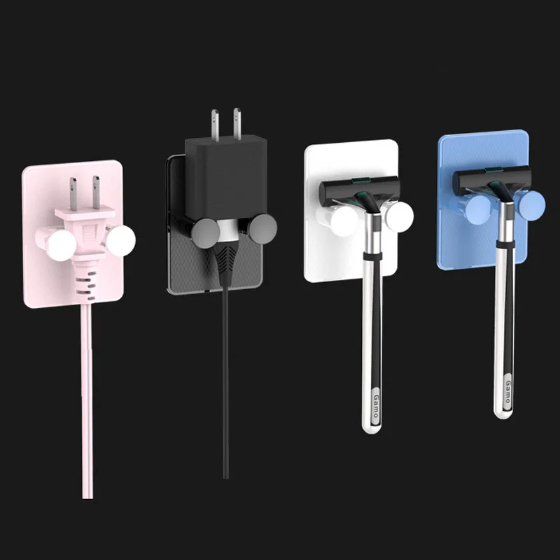 

2PCS Shaving Razor Holder Men Shaving Shaver Storage Hook Punch-Free Wall Shelf Bathroom Razor Rack Wall Kitchen Accessories