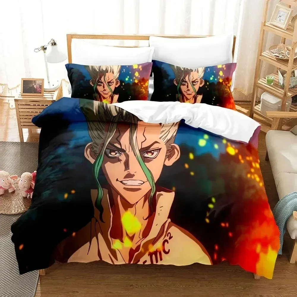 Новый комплект постельного белья в стиле аниме Dr.Stone Senku с 3D принтом для мальчиков