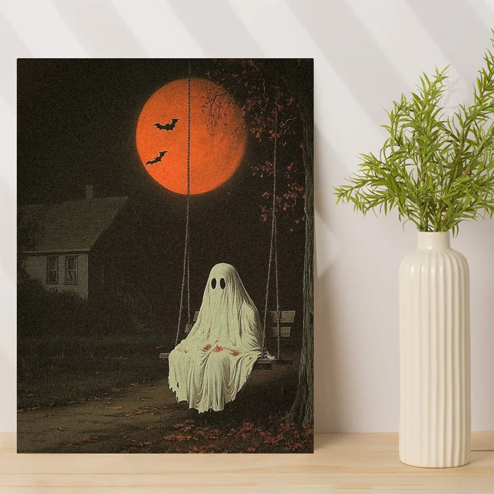 1 шт. картина на холсте Хэллоуин призраки нужны тихие моменты слишком современное