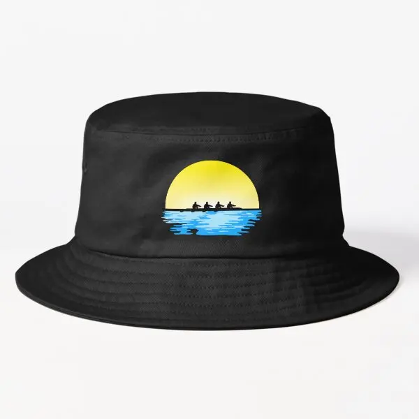 

Rowing Crew Quad Rowing Team On Water Bucket Hat Cheapu Caps Black Sun Casual Sport Fishermen Fashion Outdoor Summer Boys