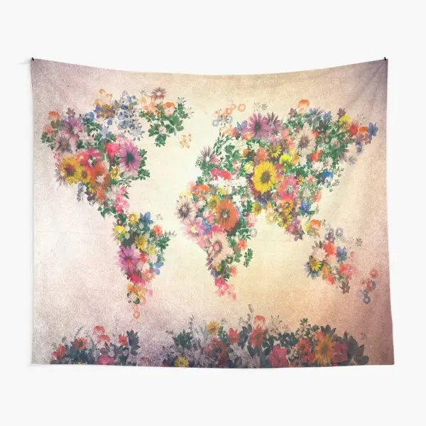 

Коврик с 4 цветами и принтом карты мира, подвесное настенное украшение для гостиной и спальни, одеяло для йоги, цветное комнатное дорожное по...