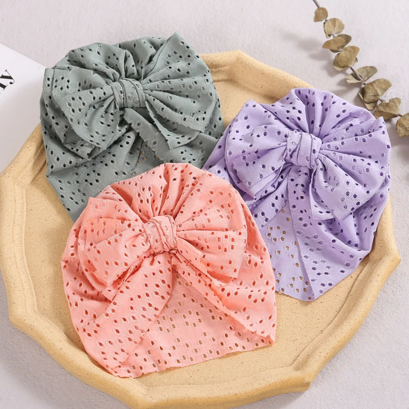 

New Summer Baby Turban Hat Hollow Toddler Beanie Baby Hat For Girls Accessories Infant Bonnet Kids Cap For Boy Newborn Hats