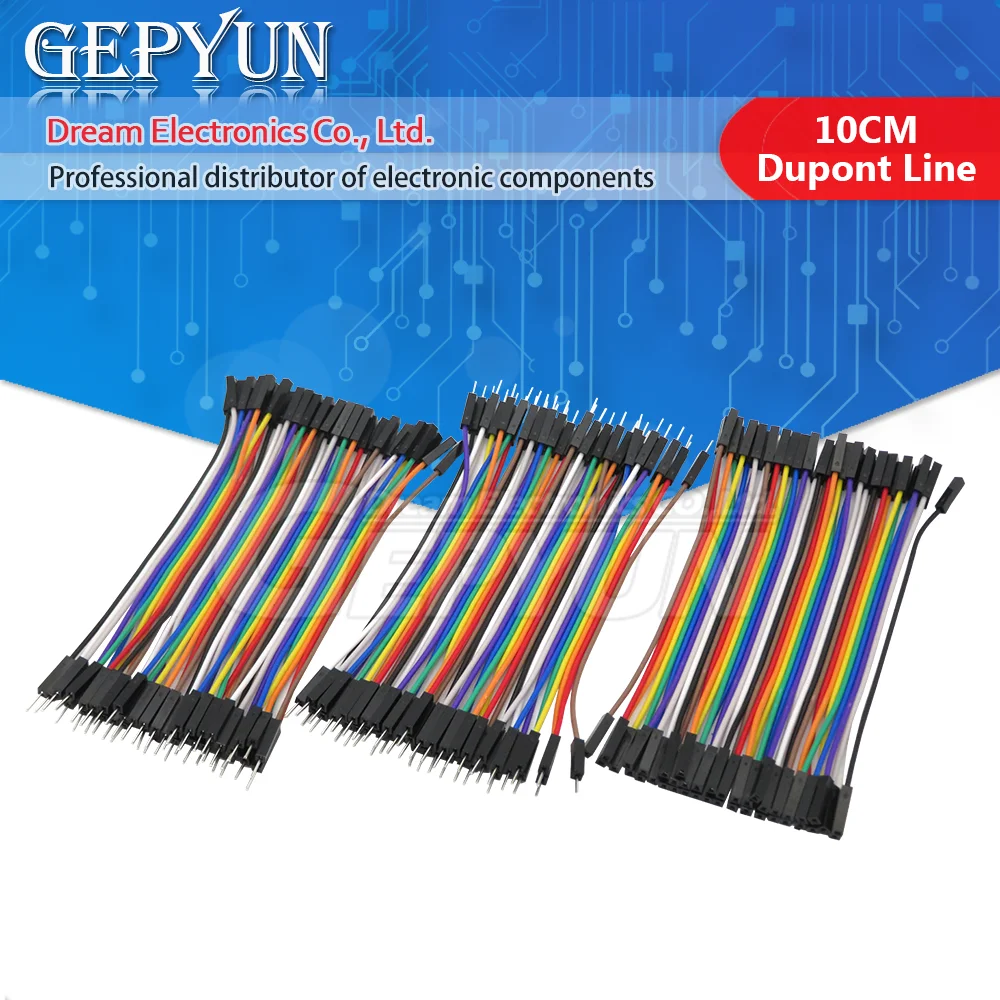Dupont Line 10 см 20 см 40Pin штекер-штекер + штекер-гнездо и гнездо-гнездо перемычка Кабель Dupont для DIY KIT