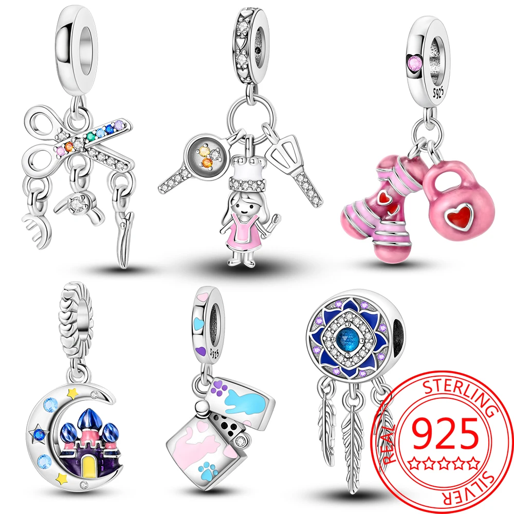 Изысканные ножницы из стерлингового серебра 925 пробы шеф-повар гантель и