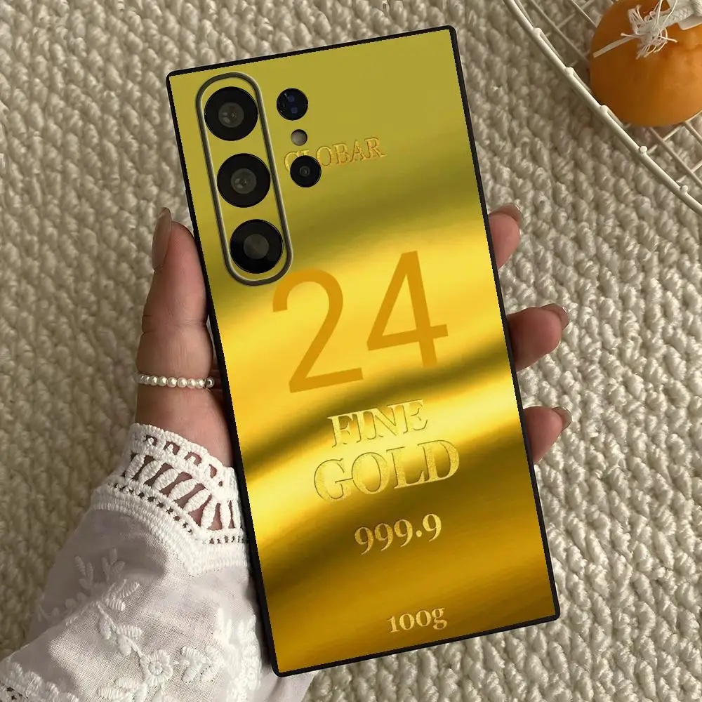 Фото Чехол для телефона Golden BRICS 999 для Samsung Galaxy S26 S25 S24 S23 S22 S21 S20 Plus Ultra Note20, мягкий, черный №4