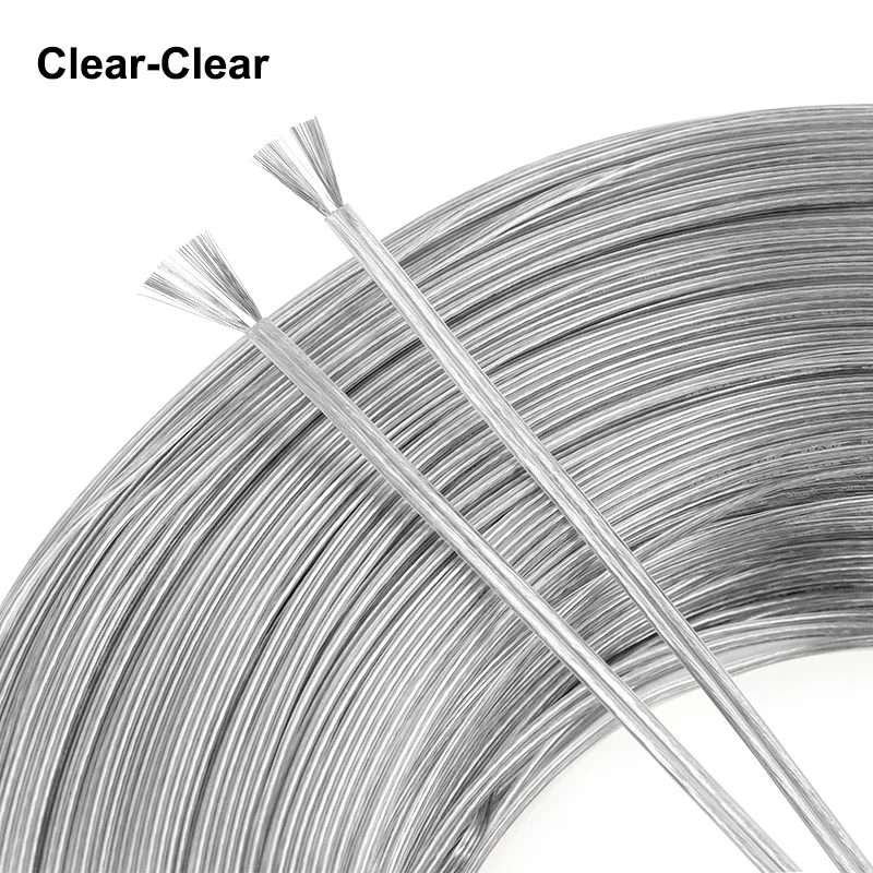 Прозрачный кабель питания 2-контактный UL2468 16/18/20/22/24/26/28/30AWG