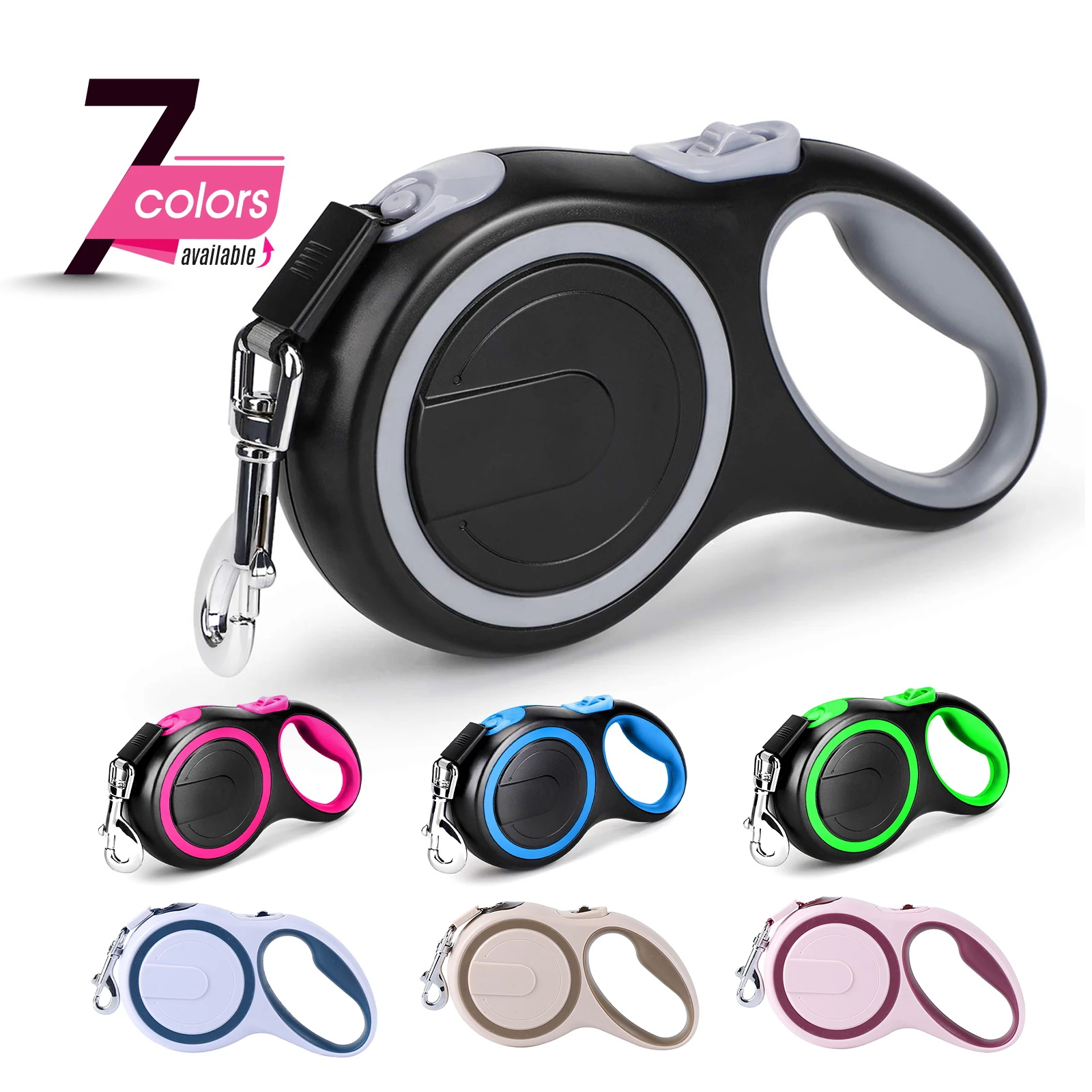 

Retractable Dog Leashes，Dog Walking Leash with Non-Slip Handle - 360° Tangle-Free,One-Handed Lock & ReleaseOne-Handed Brake,