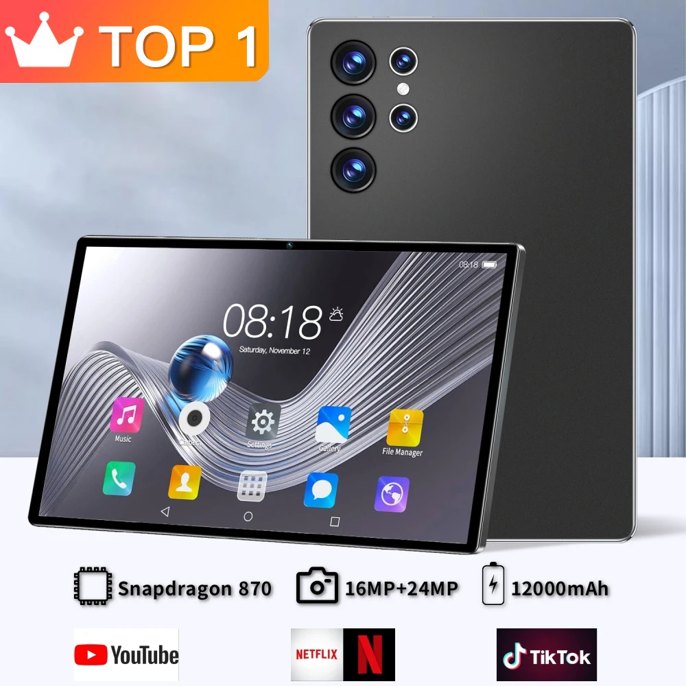 

2023 New Global Version S23 Tablet Snapdragon870 11 Inch Tablet Android 12.0 4G/5G Wifi 12000mAh HD IPS Screen With FreeShipping