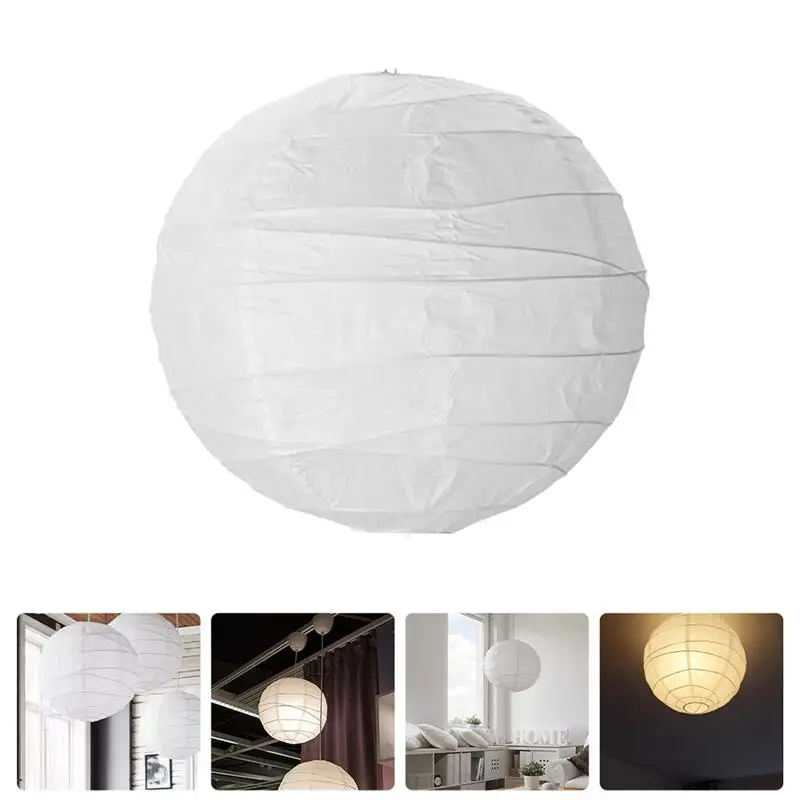 Paper Lanterns Chinese Lantern Hanging Party Japanese Lampshade White Lights Round Outdoor Decorations Cover Home Lamp Festival