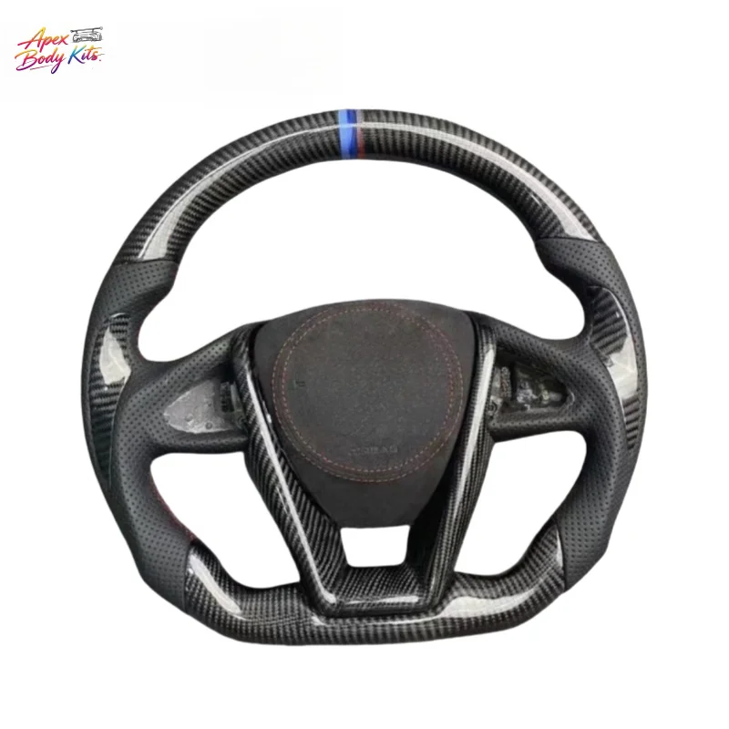Фото Руль спортивный с плоским дном из карбона для Nissan Sylphy Lannia Maxima, модернизированный и настраиваемый №3