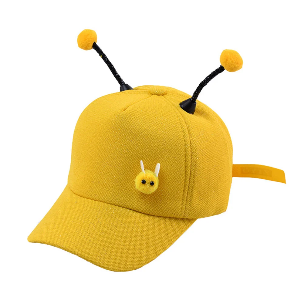 

Kids Baseball Cap with Design Antenna Adjustable Sun Protection Cap for Kitchen Outdoor Camping Walking Shopping ( Yellow Mesh