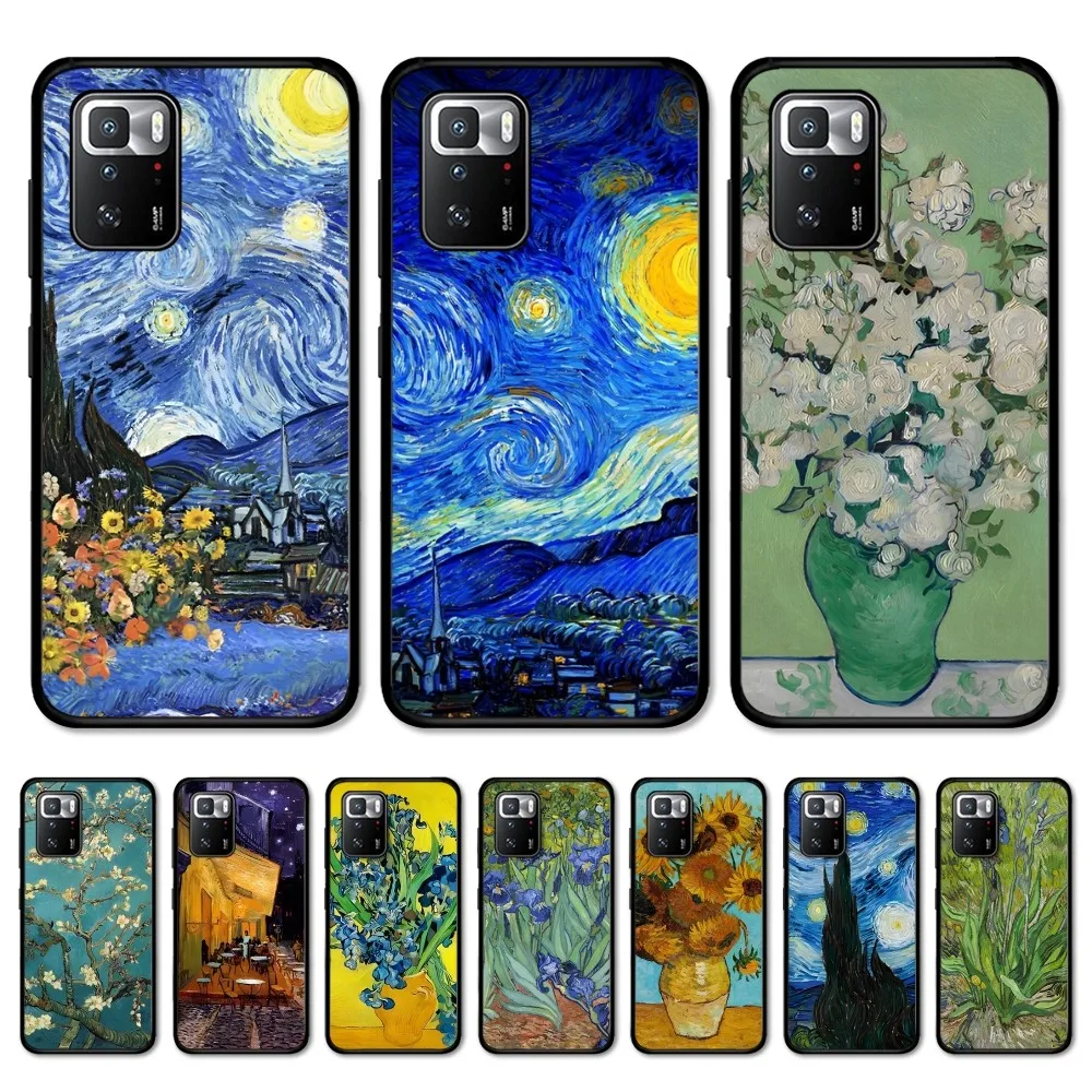 

Van Gogh Starry Sky Art Phone Case For Redmi Note 4 X 5 A 6 7 8 Pro T 9 Pro 9S 10 Pro 11 Pro 11S 11Epro PocoM3pro