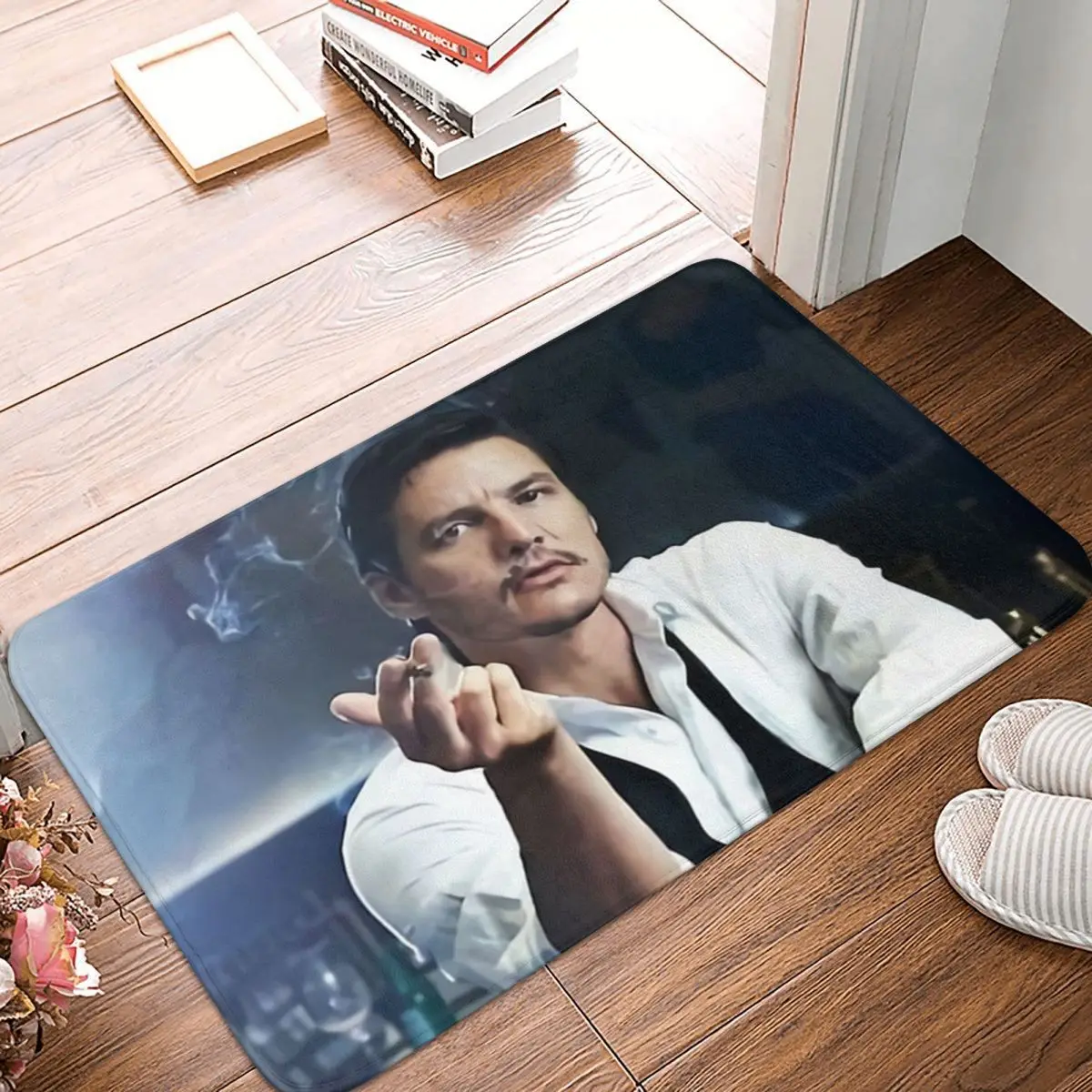 

Pedro Pascal Smoke Bathroom Non-Slip Carpet Meilleur Acteur De Groupe Bedroom Mat Welcome Doormat Floor Decoration Rug