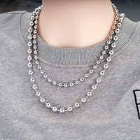 trend 316l stainless steel no fading chain hip hop necklace man punk charm chain women light luxury choker jewelry wholesale