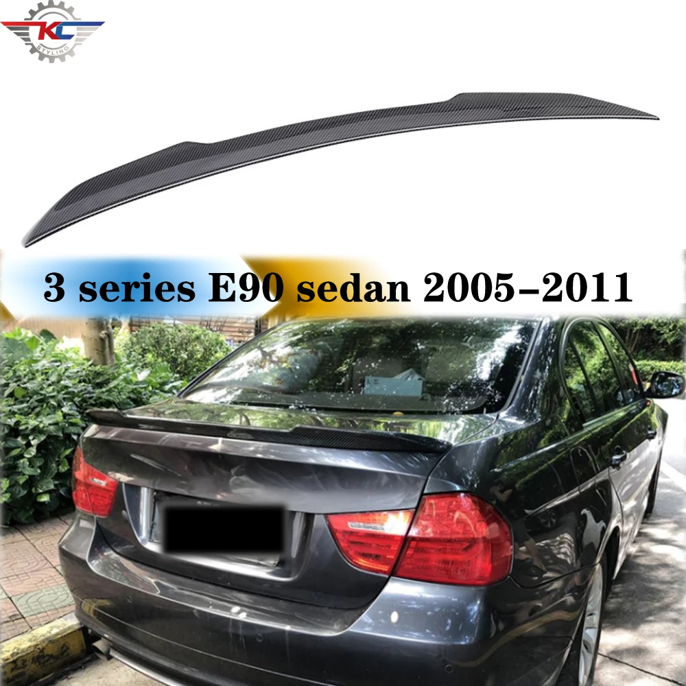 

Real Carbon Fiber Car Styling Tail Spoiler For BMW 3 Series E90 4-Door 2005-2011 Back Wing Bumper