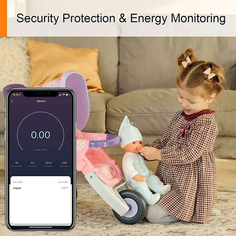 Фото Универсальный удлинитель питания GaN PD65W Tuya Smart Life, преобразователь выходной мощности для ЕС, США, Австралии, Великобритании, розетка с голосовым ассистентом Google и Alexa №5