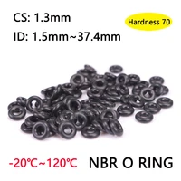 50100pcs black o ring gasket cs 1 3mm id 1 5mm 37 4mm nbr automobile nitrile rubber round o type oil resistant sealing washer