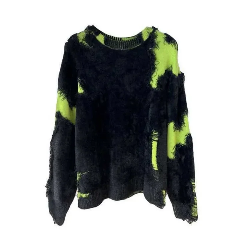 2025 новый американский уличный свитер мужской модный брендовый нестандартный