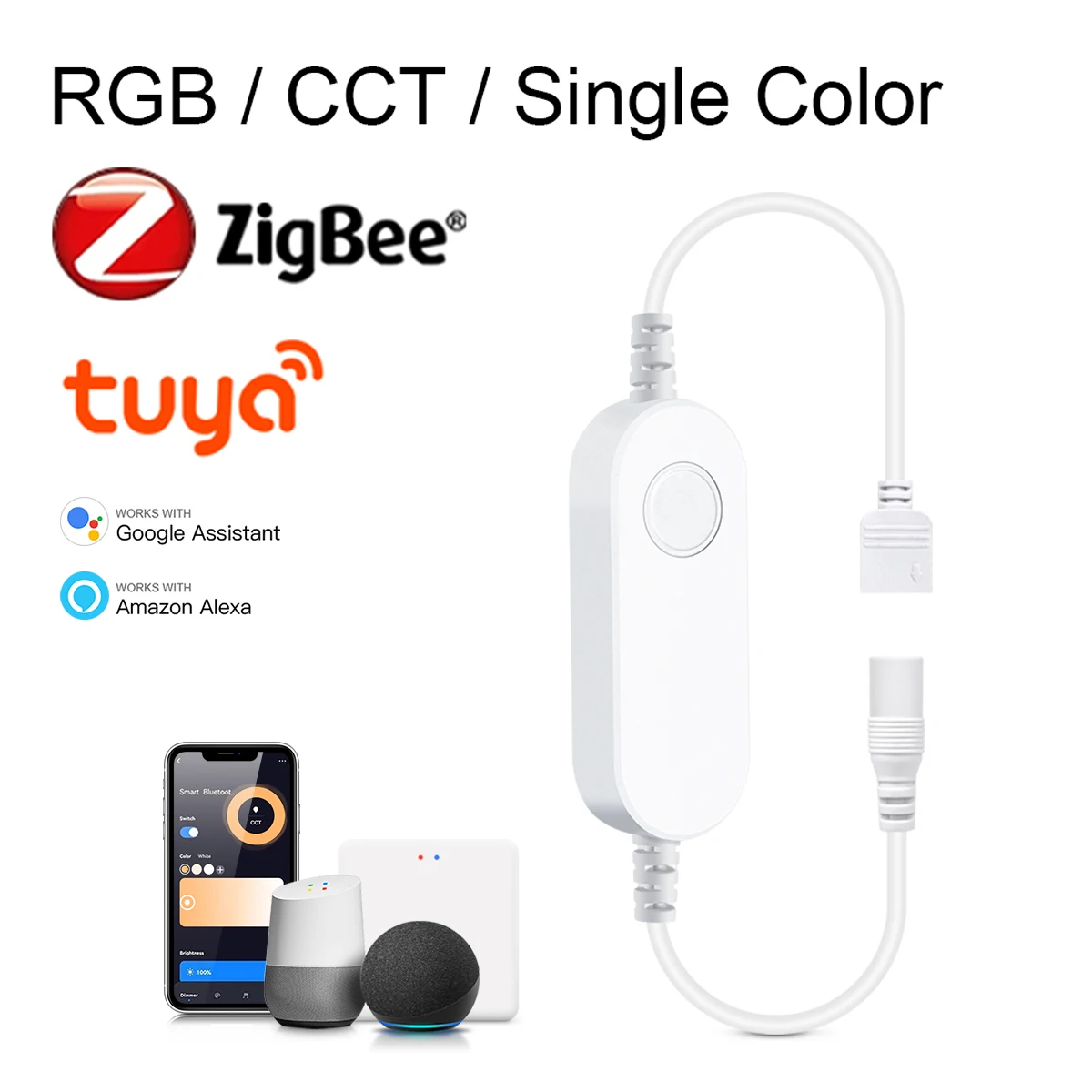 Умный Контроллер Светодиодных Лент Zigbee 24 В/12 В