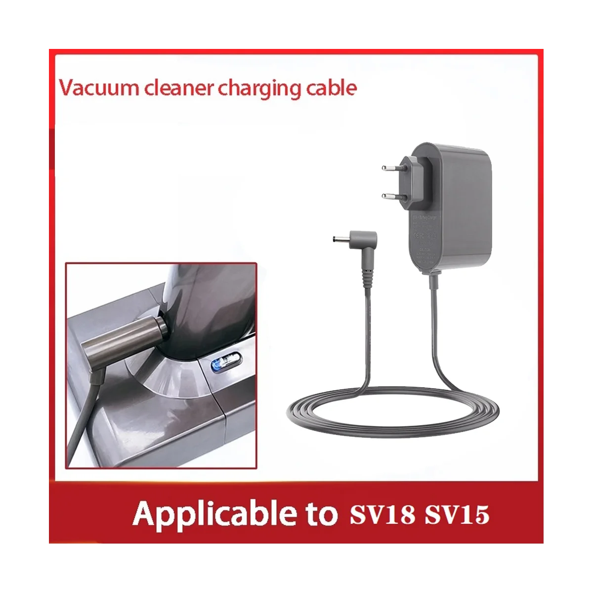 

Charger for Dyson SV18 SV15 Vacuum Cleaner 21.75V / 1.1A Vacuum Cleaner Battery Power Adapter (1.8M) EU Plug
