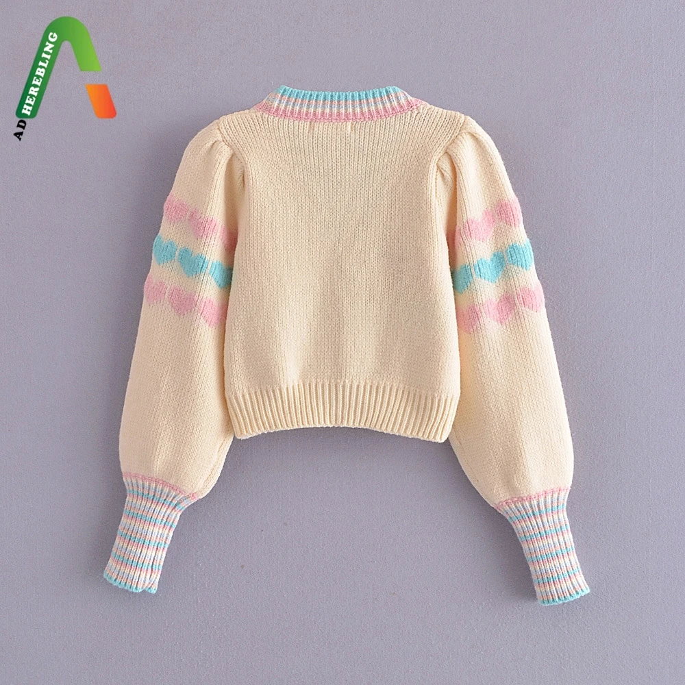 Женский Укороченный кардиган Adherebling трикотажный свитер составного кроя с