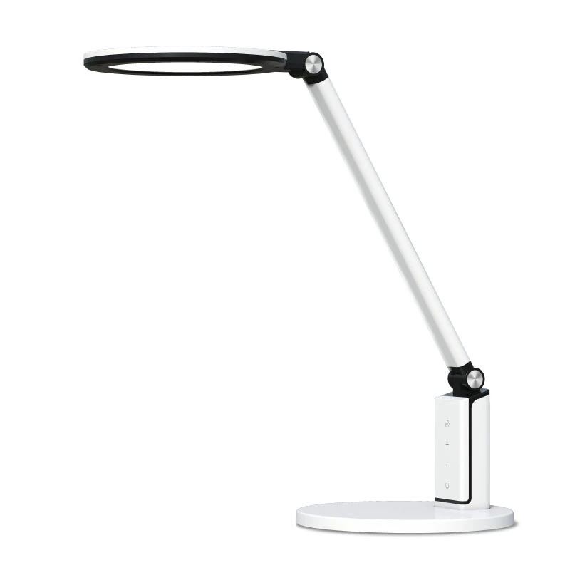 

GTBL Simple Table Lamp Desk Lamp Press Table Lamps for Living Room Gooseneck Desktop Folding Dimming Reading Light US Plug